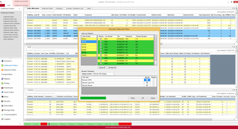 Savanna WES MultiView with Order Allocation Check Screenshot